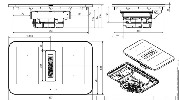 Индукционная варочная панель Smeg HHSL7844X